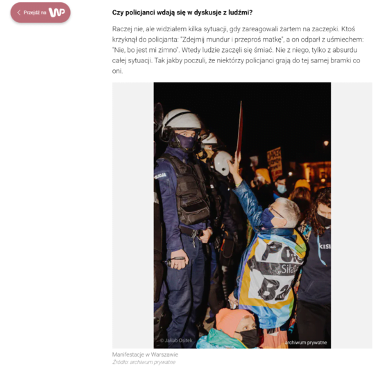 Wirtualnapolska.pl - Zrobi艂 zdj臋cie, kt贸re staje si臋 symbolem Strajku Kobiet. Jakub Ositek m贸wi, jak wygl膮daj膮 protesty z perspektywy fotografa.
